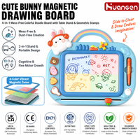 Tablette de dessin réutilisable KZHM pour enfants, bloc de gribouillage éducatif, planche à dessin lapin pour l'écriture précoce, jouets de voyage, vente en gros
