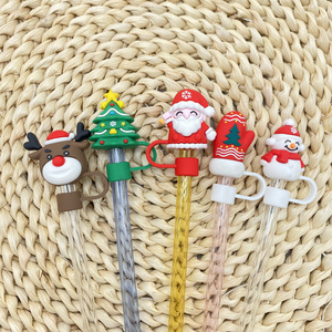 Ensemble de bâtonnets à mélanger pour boissons de Noël, 5 motifs (Père Noël, renne, sapin, gant), en PVC, pour <span class=keywords><strong>café</strong></span>, chocolat, fêtes, vente en gros - Product Image 3