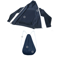 Jaket Hoodie Fleece Ringan Berkualitas Tinggi 2 in 1 Reversibel Unisex dengan Resleting Penuh