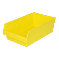 Tiroir en PP carré empilable et emboîtable, moulé par injection, durable et écologique, pour rayonnage métallique et rangement en entrepôt industriel