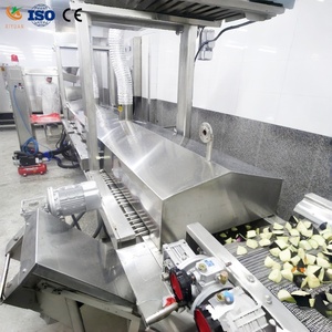 Freidora Industrial Eléctrica Automática Continua para Cubos de Calabaza, Pimientos, Vegetales y Frutas con Revestimiento en Harina - Product Image 4
