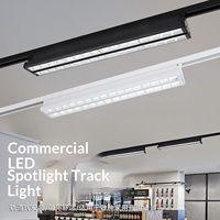 Spot lumineux pour rayonnages de supermarché, éclairage d'appoint pour magasins commerciaux et centres commerciaux, éclairage sur rail coulissant à montage en surface pour magasins de vêtements