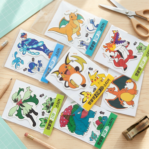 Pegatinas de Evolución de Pokémon, Papel Sintético con Acabado Mate, Surtido Aleatorio, Material Escolar Coreano para Niños, Decoración Anime - Product Image 2