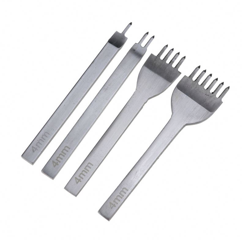 4 шт. 4 мм DIY 1/2/4/6 зубчатое долото набор инструментов для работы с кожей