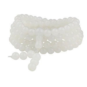 108 <b>Bead</b> Jade Like Seashell Bracelet Gold <b>Threaded</b> Buddhist Prayer <b>Beads</b> Unisex Jewelry Religious Ceremonies Hangzhou Origin - Product Image 5