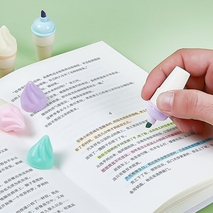 173 ngọt ngào hình nón <span class=keywords><strong>Highlighter</strong></span> sinh viên dễ thương phim hoạt hình <span class=keywords><strong>Highlighter</strong></span> cầm tay mini kem hình sổ cái bút - Product Image 4