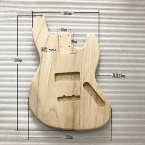 Compras en línea de alta calidad Cuerpo de bajo de arce sin terminar de 4 cuerdas J para kits de guitarra DIY - Product Image 5