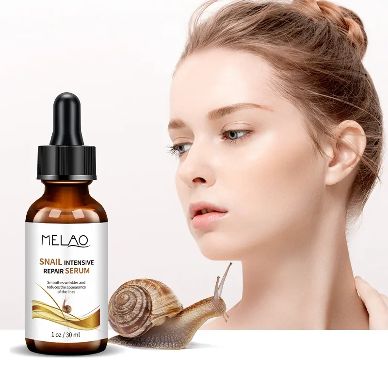 Melao Factory price anti aging anti acne liquid collagen miracle repair face serum Whitening Anti-Wrinkle snail repair serum