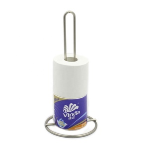 Portasciugamani di carta in metallo cromato con ripiano portaoggetti da bagno Organizer asciugamani piatti <span class=keywords><strong>Design</strong></span> personalizzabile OEM ODM disponibili - Product Image 1