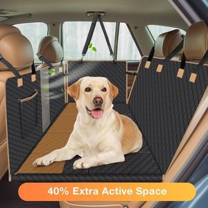 Housse de siège de voiture pour chien à fond dur Oxford et coton Extension de siège arrière avec panneau dur renforcé Tapis pour animaux de compagnie pour voitures - Product Image 2