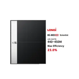 Longi Hi Mo 6 Htb 23.0% 最大模块效率108电池纯黑色450w 440w太阳能电池板，带电池和逆变器