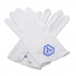 ถุงมือฟรีเมสันผ้าฝ้ายปักลายคุณภาพสูงสั่งทำพิเศษ - Product Image 1