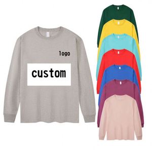 HOT OEM FACTORY Men's Long Sleeve 100%cotton t Shirt Men Custom Embroidery logo Black Printing Long Sleeve t Shirt - Product Image 1
