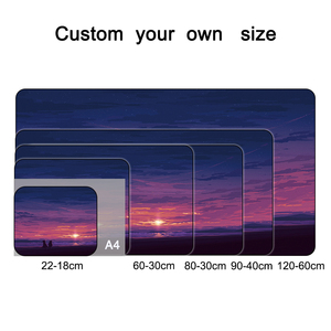 <b>Custom</b> Logo Gradient Purple <b>Mouse</b> <b>Pad</b> Sea Large Gaming Mousepad Eco Friendly Desk Mat with Stitched Edges for Keyboard Desktop - Product Image 2
