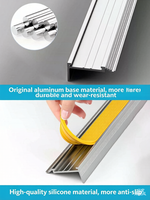 Profilé d'angle antidérapant en métal, aluminium, PVC et caoutchouc en forme de L de haute qualité pour bordure d'escalier et nez de marche - Vente en gros