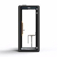 Cabine téléphonique insonorisée mobile et moderne avec système de ventilation double pour bureau, hôtel, entrepôt ou école