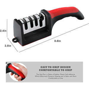Manual Suction Base Knife <b>Sharpener</b> 4 Stages Durable Tungsten Steel & Ceramic Stone Eco-Friendly Kitchen Polishing <b>Tool</b> - Product Image 2