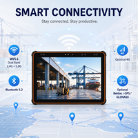 Tablette robuste 10,1 pouces avec module Ethernet Gigabit RJ45, lecteur d'empreintes digitales, lecteur de codes-barres 1D/2D pour entrepôt