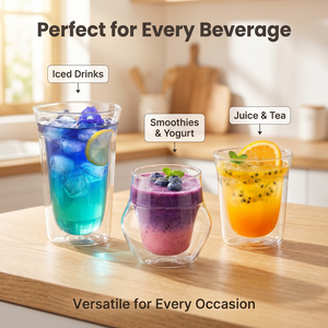 Vaso de Vidrio de Borosilicato Aislado de Primera Calidad, Apto <span class=keywords><strong>para</strong></span> <span class=keywords><strong>Microondas</strong></span>, <span class=keywords><strong>para</strong></span> Espresso, Té, Jugo, Leche, Resistente al Calor - Product Image 3