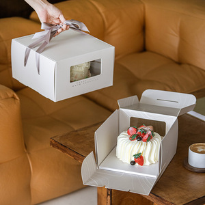 Nouvelles boîtes à gâteaux personnalisées par le <span class=keywords><strong>fabricant</strong></span>, biodégradables, de luxe, pour mariage, anniversaire, en <span class=keywords><strong>carton</strong></span> ivoire avec LOGO - Product Image 2