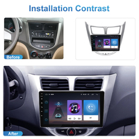 Oferta de Fábrica Marco para Reproductor Multimedia de Coche Android 13 de 9 y 10 Pulgadas para Hyundai Solaris Accent I25 con Carplay Inalámbrico