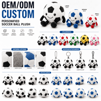Porte-clés en peluche ballon de football personnalisé 2028, Fournisseur OEM ODM en gros de produits en peluche sur mesure pour les distributeurs
