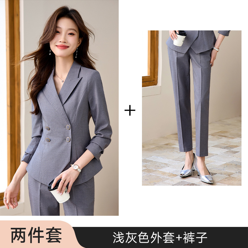 Light gray suit trousers
