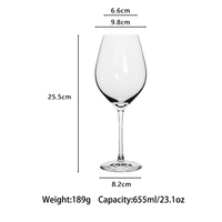 Ensemble de verrerie en cristal - Verres à vin rouge faits à la main, verres à vin blanc, verres de dégustation d'eau, flûtes à brandy pour bar à domicile
