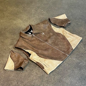 Custom High Quality Distressed Applique Embroidery Short Sleeve t <b>Shirts</b> for Men Pu Leather Zip up Jacket t <b>Shirt</b> - Product Image 1