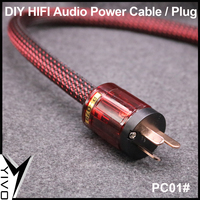 YIVO XSSH DIY OFC OD16mm Audiophile AC Cordon d'alimentation C15 IEC Plug 250V 15A GB PVC pour voiture 2m HIFI Câble d'alimentation Amplificateur Fil d'alimentation