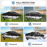Housse de bateau universelle sur mesure pour bateau à coque en V, remorquable, étanche, anti-poussière, modèle 600D, 60"-90", neuve