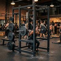 Rack de squat modulaire extensible en cage de musculation complète, équipement de fitness, machine Smith, appareils de musculation à double câble Freemotion