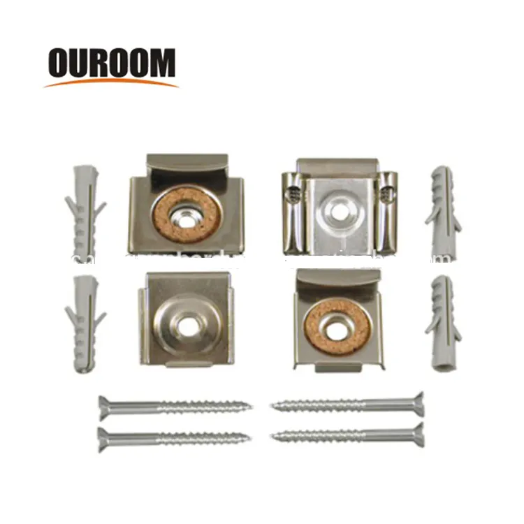 Outils de fixation murale personnalisable, Clips d'angle miroir, supports pour montage, pièces