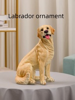 Artisanat en résine fait main, simulation de chien Labrador, ornement artistique, décoration de la maison, cadeau personnalisé, cadeau commémoratif pour les propriétaires d'animaux