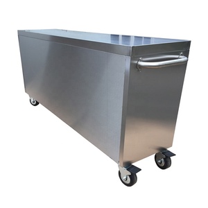 خزانات مطبخ ثقيلة من الفولاذ المقاوم للصدأ طراز OEM ODM ، 15 درج ، عربة عربة ، طاولة عمل ، جراج ورشة عمل - Product Image 3