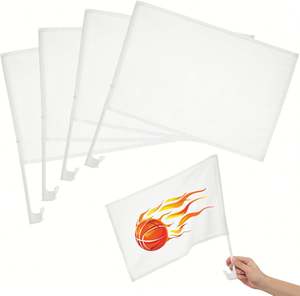 Ventana de Coche Blanca de Poliéster FA24 de Marca Personalizada, 18x12 Pulgadas, Impresión Digital, Eventos Patrióticos, Jardín al Aire Libre, Festival - Product Image 1