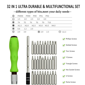 Outil de réparation multifonction, jeu de tournevis 32 en 1, mini kit d'embouts magnétiques pour tournevis, entretien de téléphones portables et d'appareils photo - Product Image 2
