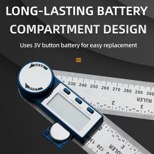 Thép không gỉ kỹ thuật số goniometer 360 độ góc Finder cai trị điện tử Góc chiều dài công cụ đo lường để đo lường & Đo - Product Image 6