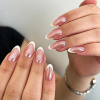 Ritual Relajante, Estilo Estético Suave, Placer Personal, Alegría Diaria para Mujeres, Uñas Adhesivas Cómodas y Relajantes de ABS