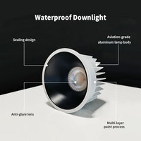 Spots encastrés étanches IP65 de haute qualité, dimmables Dali, luminaires LED pour éclairage commercial