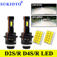 Ampoule LED Canbus SUKIOTO 40000LM D2R D2S, lampe LED D4R D4S, remplace les phares au xénon HID pour Toyota Lexus Subaru Mada Acura Infiniti