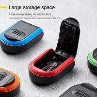 Caja de Seguridad con Cerradura de Combinación de 4 Dígitos, de Plástico ABS Resistente a la Intemperie, con Acabado Brillante, para Montar en la Pared, para Herramientas, Almacenamiento de Seguridad en Exteriores, para el Hogar