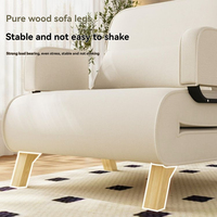 Divano letto pieghevole canapé en bois minimaliste nordique élégant réglage multi-angle pratique petit canapé-lit pliant