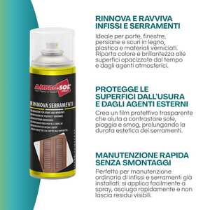 Ambro-Sol Rinnova Serramenti Spray 400 Ml Rinnovatore per Porte e Finestre - Product Image 3