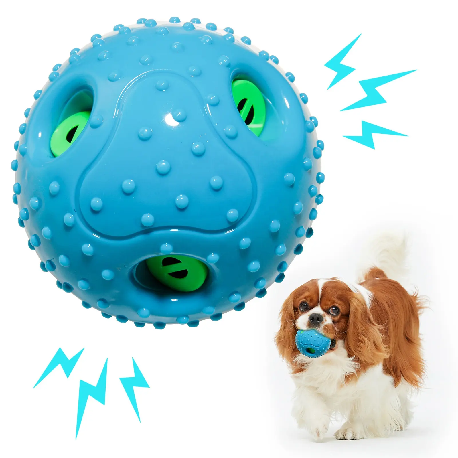 New Pet đồ chơi pin miễn phí Durable Squeaky âm thanh quả bóng cho chó nhai đồ chơi