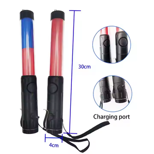 Bastón de Tráfico LED con Batería Seca, Alarma Sonora y Luz Intermitente Recargable - Product Image 4