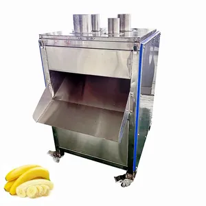 Cortadora automática de chips de plátano, rebanadora de plátano, yuca, jengibre, zanahoria, máquina cortadora