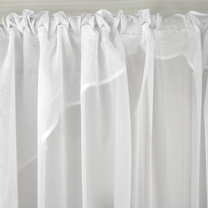 Manufacturer supplies 1 piece of UV resistant soft white gauze <b>curtain</b> <b>for</b> <b>kitchen</b> and living room, measuring 400 * 150cm - Product Image 2