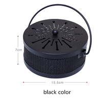 Plateau rond de bobine de moustique de forme de feux d'artifice de couleur noire créative avec la poignée détachable