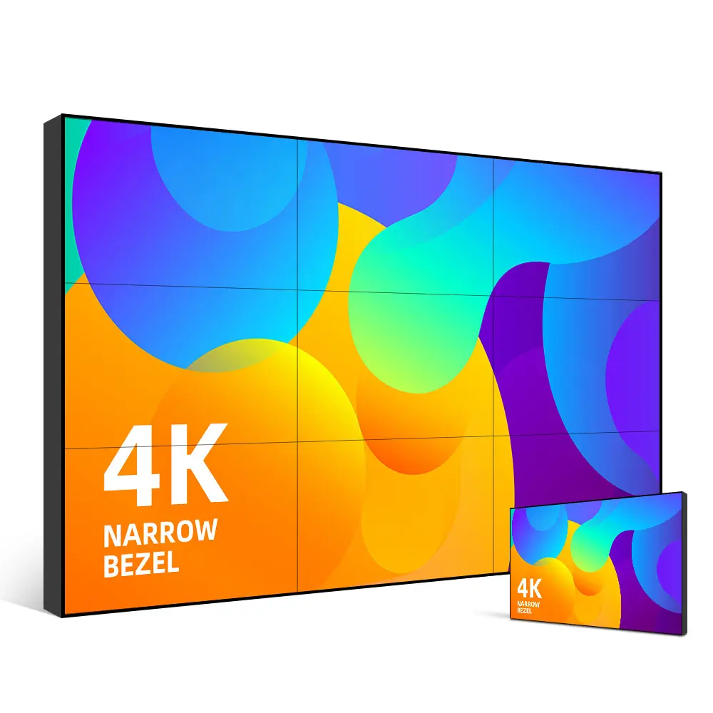 49 55 65 Inch 4K Video Muur Scherm Bezel Reclame Goedkope Prijs Paneel Indoor Display Hd Splicing Scherm Lcd Video Wall